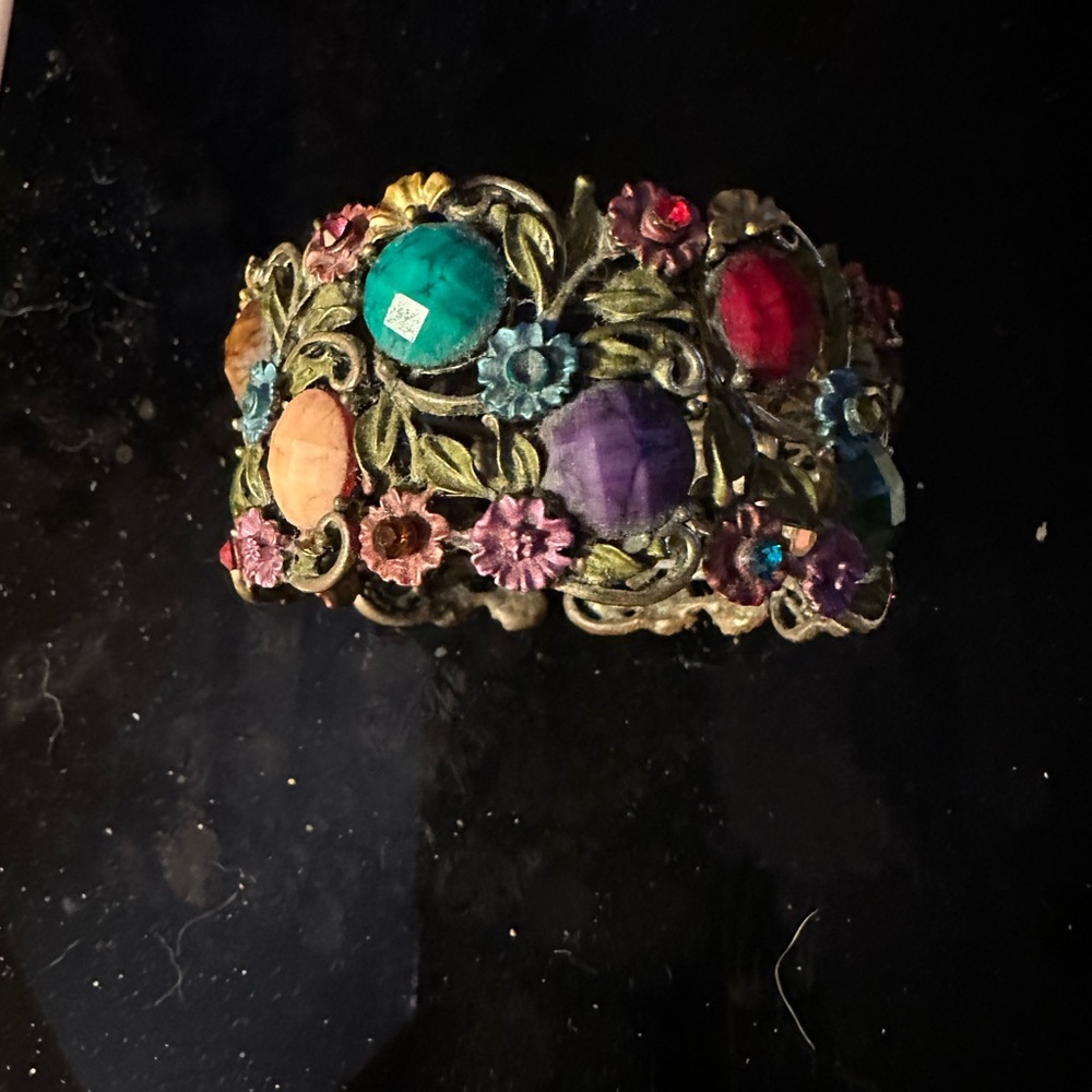 Floral Multicolor Gemstone Bracelet